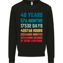 48th Birthday 48 Year Old Mens Sweatshirt Jumper Black