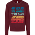 48th Birthday 48 Year Old Mens Sweatshirt Jumper Maroon