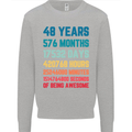 48th Birthday 48 Year Old Mens Sweatshirt Jumper Sports Grey