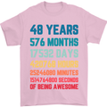 48th Birthday 48 Year Old Mens T-Shirt 100% Cotton Light Pink