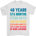 48th Birthday 48 Year Old Mens T-Shirt 100% Cotton White