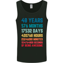 48th Birthday 48 Year Old Mens Vest Tank Top Black