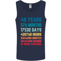 48th Birthday 48 Year Old Mens Vest Tank Top Navy Blue