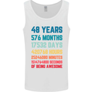 48th Birthday 48 Year Old Mens Vest Tank Top White