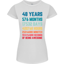 48th Birthday 48 Year Old Womens Petite Cut T-Shirt White