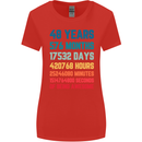 48th Birthday 48 Year Old Womens Wider Cut T-Shirt Red
