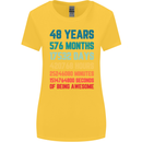 48th Birthday 48 Year Old Womens Wider Cut T-Shirt Yellow