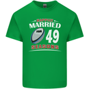 49 Year Wedding Anniversary 49th Rugby Mens Cotton T-Shirt Tee Top Irish Green