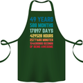 49th Birthday 49 Year Old Cotton Apron 100% Organic Forest Green