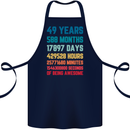 49th Birthday 49 Year Old Cotton Apron 100% Organic Navy Blue