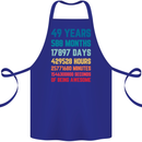 49th Birthday 49 Year Old Cotton Apron 100% Organic Royal Blue