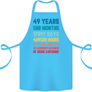 49th Birthday 49 Year Old Cotton Apron 100% Organic Turquoise