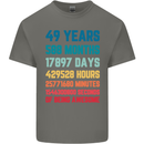 49th Birthday 49 Year Old Mens Cotton T-Shirt Tee Top Charcoal
