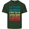 49th Birthday 49 Year Old Mens Cotton T-Shirt Tee Top Forest Green