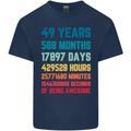 49th Birthday 49 Year Old Mens Cotton T-Shirt Tee Top Navy Blue