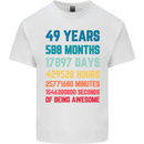 49th Birthday 49 Year Old Mens Cotton T-Shirt Tee Top White