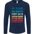 49th Birthday 49 Year Old Mens Long Sleeve T-Shirt Navy Blue