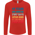 49th Birthday 49 Year Old Mens Long Sleeve T-Shirt Red