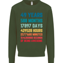 49th Birthday 49 Year Old Mens Sweatshirt Jumper Forest Green