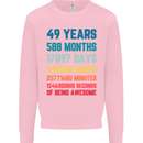 49th Birthday 49 Year Old Mens Sweatshirt Jumper Light Pink