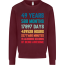49th Birthday 49 Year Old Mens Sweatshirt Jumper Maroon