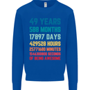 49th Birthday 49 Year Old Mens Sweatshirt Jumper Royal Blue