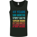 49th Birthday 49 Year Old Mens Vest Tank Top Black