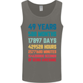 49th Birthday 49 Year Old Mens Vest Tank Top Charcoal