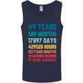 49th Birthday 49 Year Old Mens Vest Tank Top Navy Blue