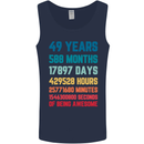49th Birthday 49 Year Old Mens Vest Tank Top Navy Blue