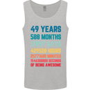 49th Birthday 49 Year Old Mens Vest Tank Top Sports Grey
