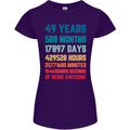 49th Birthday 49 Year Old Womens Petite Cut T-Shirt Purple