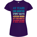 49th Birthday 49 Year Old Womens Petite Cut T-Shirt Purple