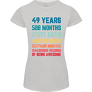 49th Birthday 49 Year Old Womens Petite Cut T-Shirt Sports Grey