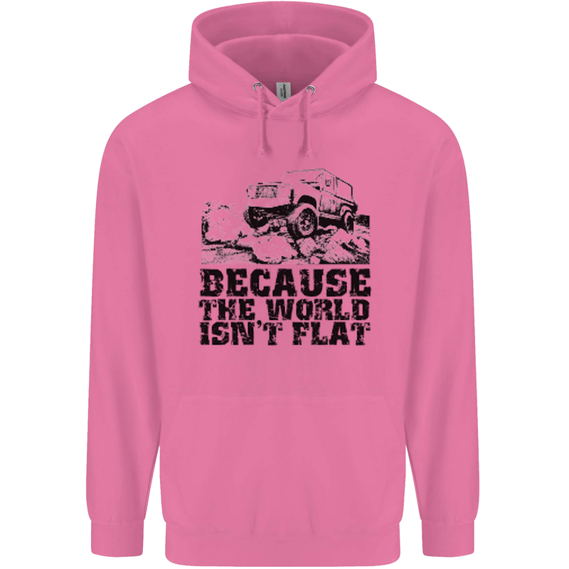 4X4 Because the World Isnt Flat Off Roading Childrens Kids Hoodie Azalea