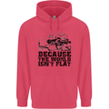 4X4 Because the World Isnt Flat Off Roading Childrens Kids Hoodie Heliconia