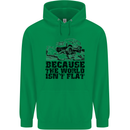 4X4 Because the World Isnt Flat Off Roading Childrens Kids Hoodie Irish Green