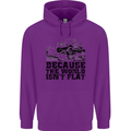 4X4 Because the World Isnt Flat Off Roading Childrens Kids Hoodie Purple