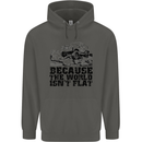4X4 Because the World Isnt Flat Off Roading Childrens Kids Hoodie Storm Grey