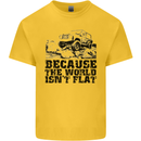 4X4 Because the World Isnt Flat Off Roading Kids T-Shirt Childrens Yellow