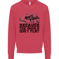 4X4 Because the World Isnt Flat Off Roading Mens Sweatshirt Jumper Heliconia