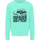 4X4 Because the World Isnt Flat Off Roading Mens Sweatshirt Jumper Peppermint