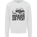 4X4 Because the World Isnt Flat Off Roading Mens Sweatshirt Jumper White