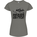 4X4 Because the World Isnt Flat Off Roading Womens Petite Cut T-Shirt Charcoal