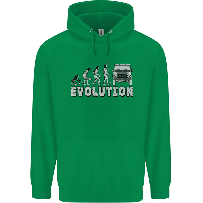 4X4 Evolution Off Road Roading Funny Childrens Kids Hoodie Irish Green
