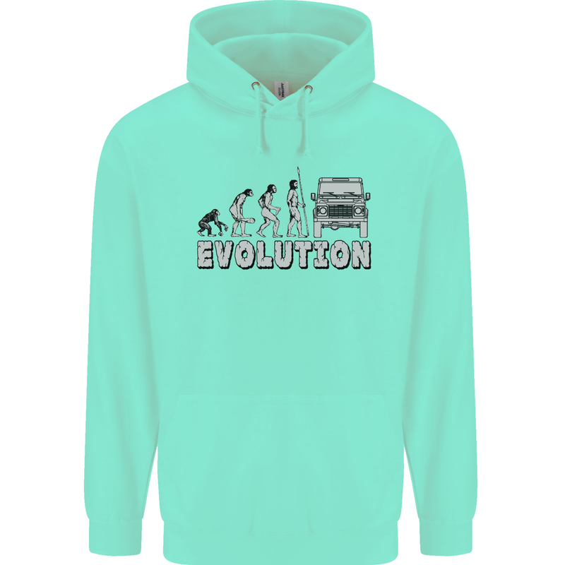 4X4 Evolution Off Road Roading Funny Childrens Kids Hoodie Peppermint