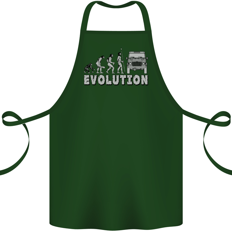 4X4 Evolution Off Road Roading Funny Cotton Apron 100% Organic Forest Green