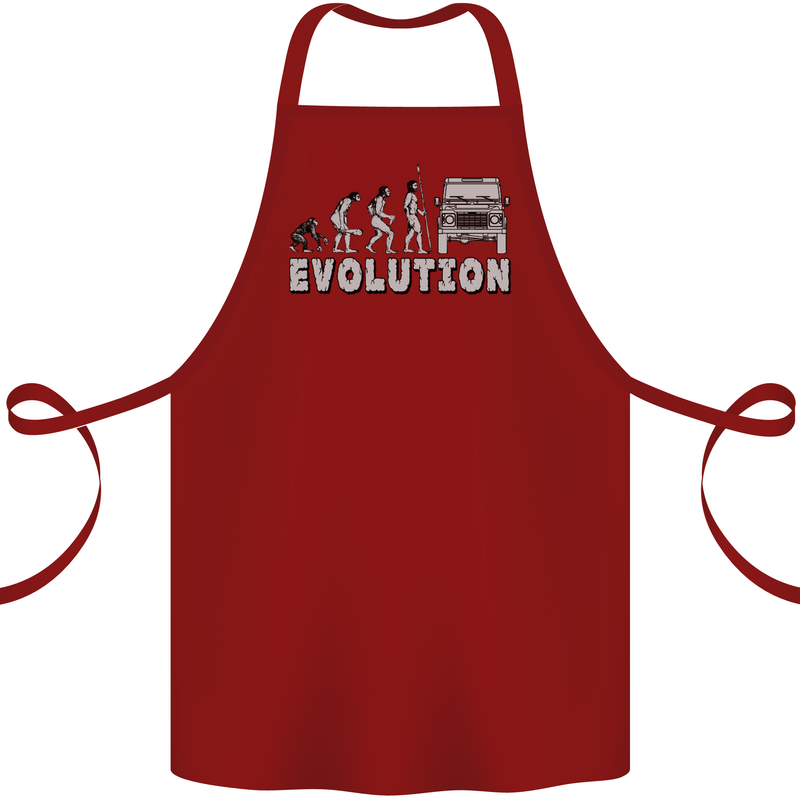 4X4 Evolution Off Road Roading Funny Cotton Apron 100% Organic Maroon