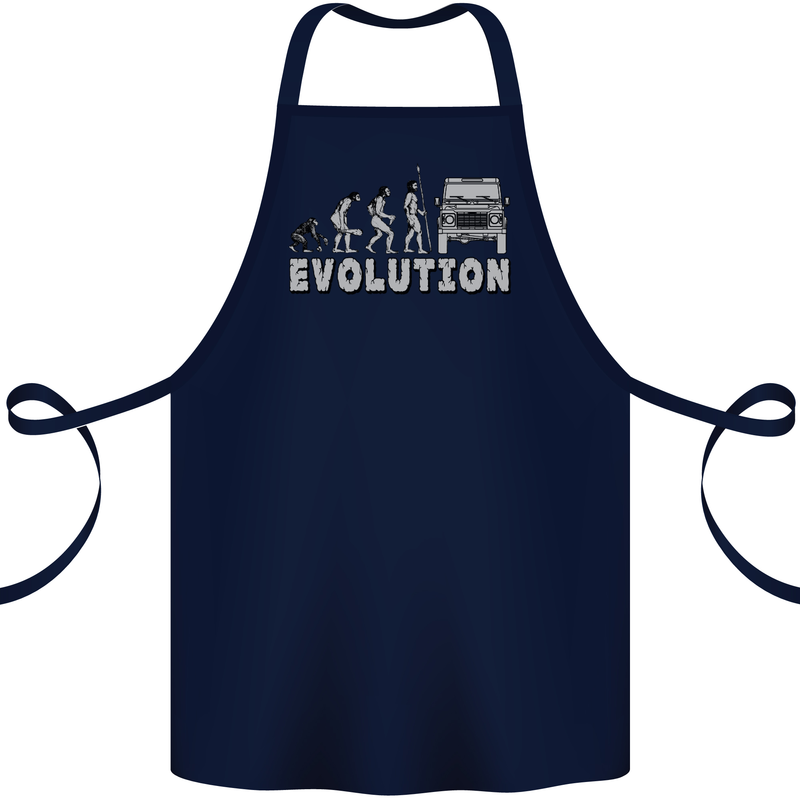 4X4 Evolution Off Road Roading Funny Cotton Apron 100% Organic Navy Blue