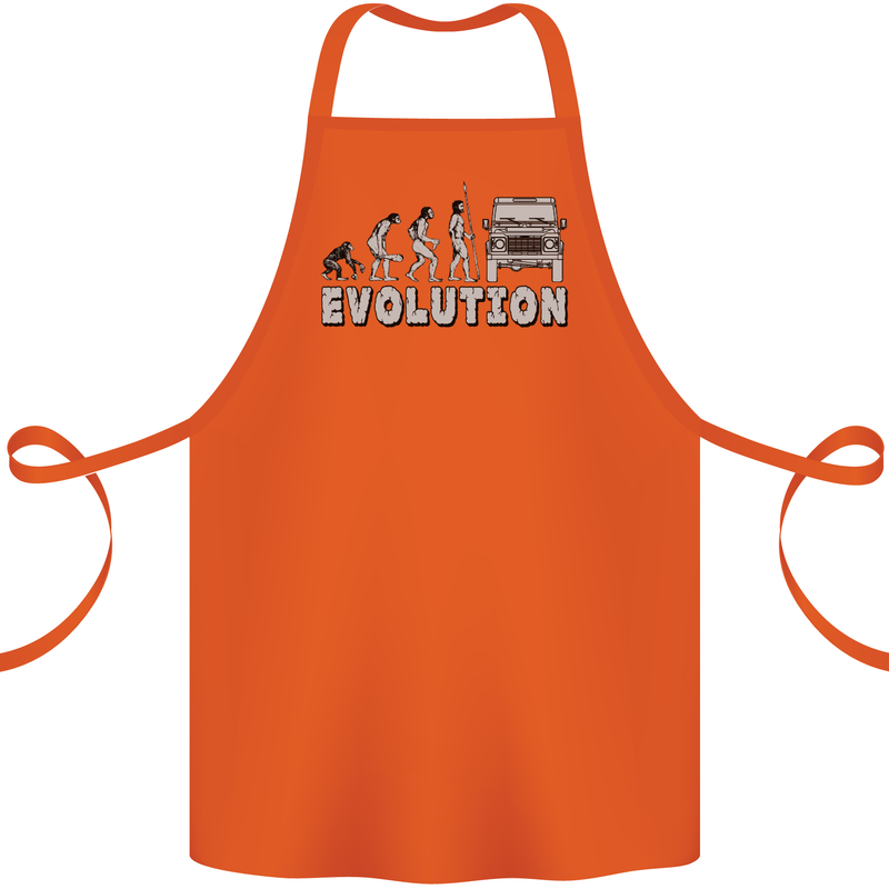 4X4 Evolution Off Road Roading Funny Cotton Apron 100% Organic Orange